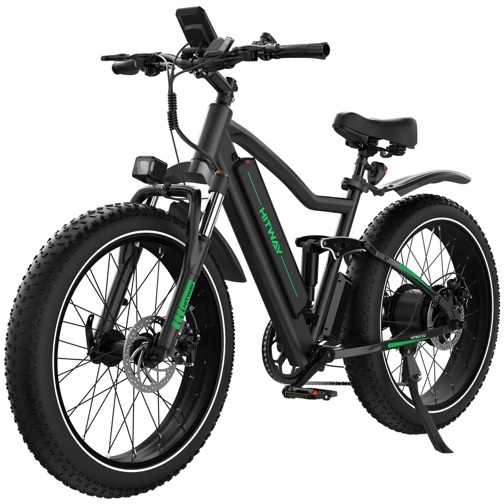 038a2a1fbbdc5e03a471130214a6dfe0 HITWAY Off-Road E-Bike 26 Zoll 4.0 Fat Tire MTB Elektrofahrrad Mountainbike mit NFC, 48V 16Ah 768 Wh, LCD Display, 7 Gang pedelec, Heckmotor für Herre – Bild 1