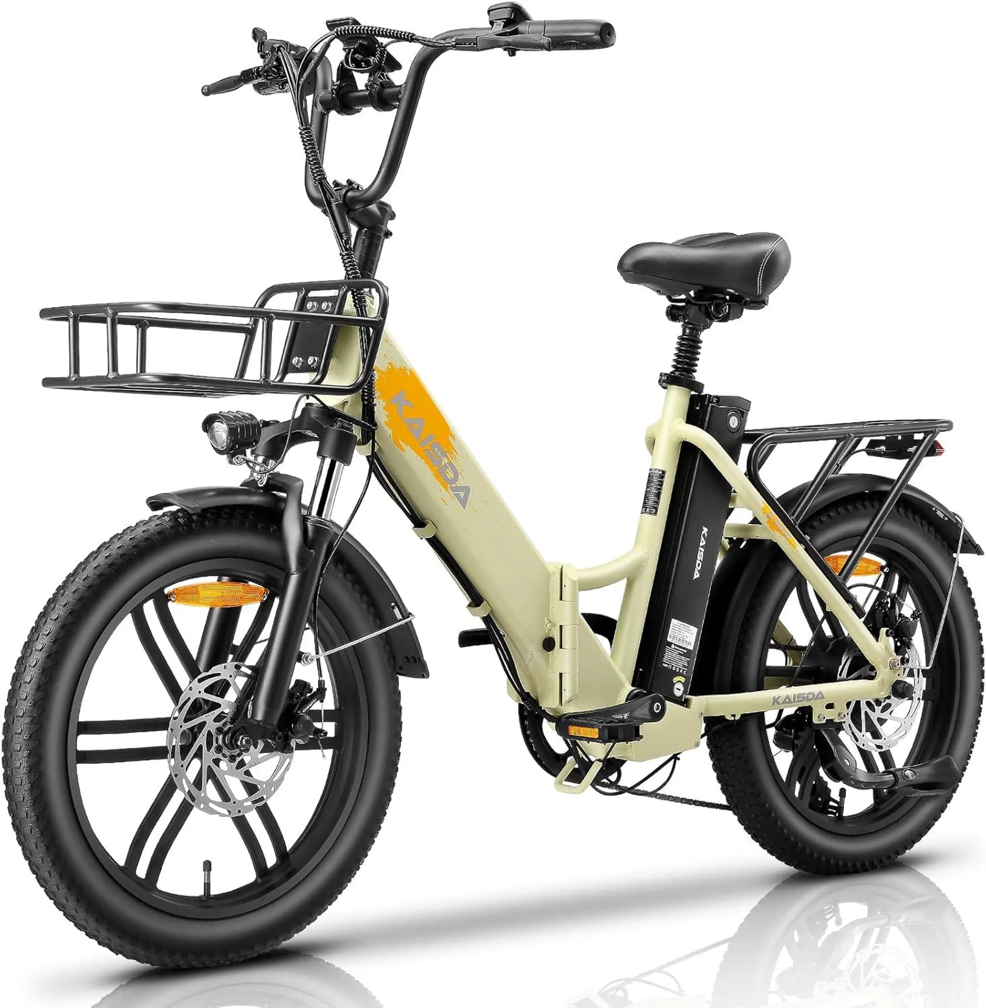 85e5d7773c0750b85162b47bf06d4353 20.8AH 20Zoll E-Bike Faltbar E Bike Klappräder Elektrofahrrad 20 Zoll mit 7-Gang Shimano Klapprad mit Korb Bis 150Km – Bild 1