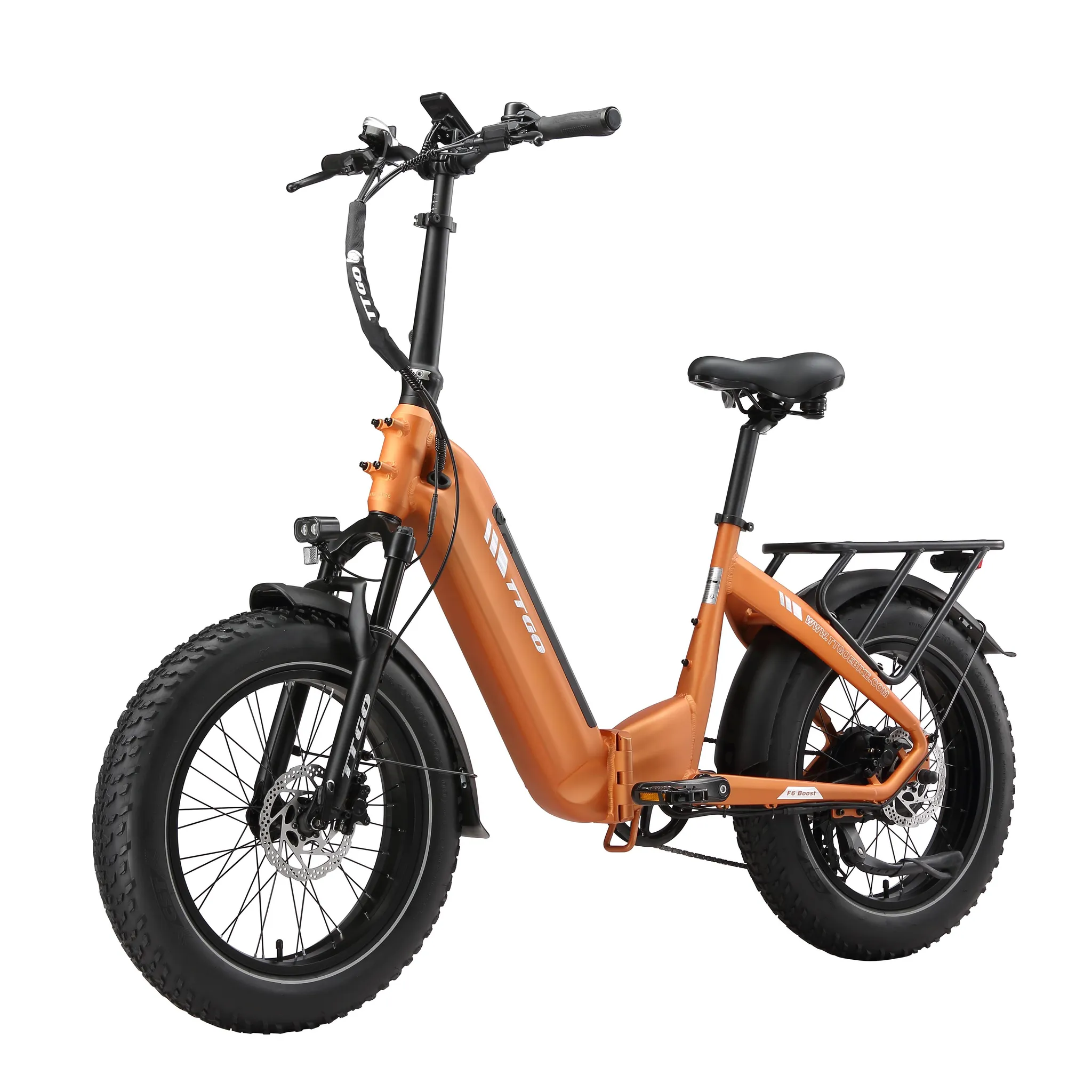 86b9a80952071e4ae5b1946341c29204 48V 18Ah E BIKE,20 *4.0" Fetter Reifen E-Bike Klappräder, Wasserdicht Elektrofahrrad , 70Nm, Drehmomentsensor ,Austauschbarem Akku bis 140KM, Orange – Bild 1