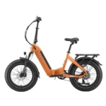 48V 18Ah E BIKE,20 *4.0" Fetter Reifen E-Bike Klappräder, Wasserdicht Elektrofahrrad , 70Nm, Drehmomentsensor ,Austauschbarem Akku bis 140KM, Orange – Bild 3