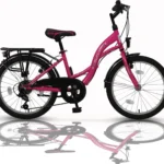 20 Zoll Mädchenfahrrad 6-Gang Shimano Fahrrad Kinderfahrrad Rosa TMA