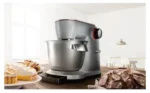 Bosch Küchenmaschine OptiMUM MUM9AX5S00, Edelstahl-Schüssel 5,5 L, integrierte Waage und Timer, Planetenrührwerk, Profi-Knethaken, Schlag- – Bild 2