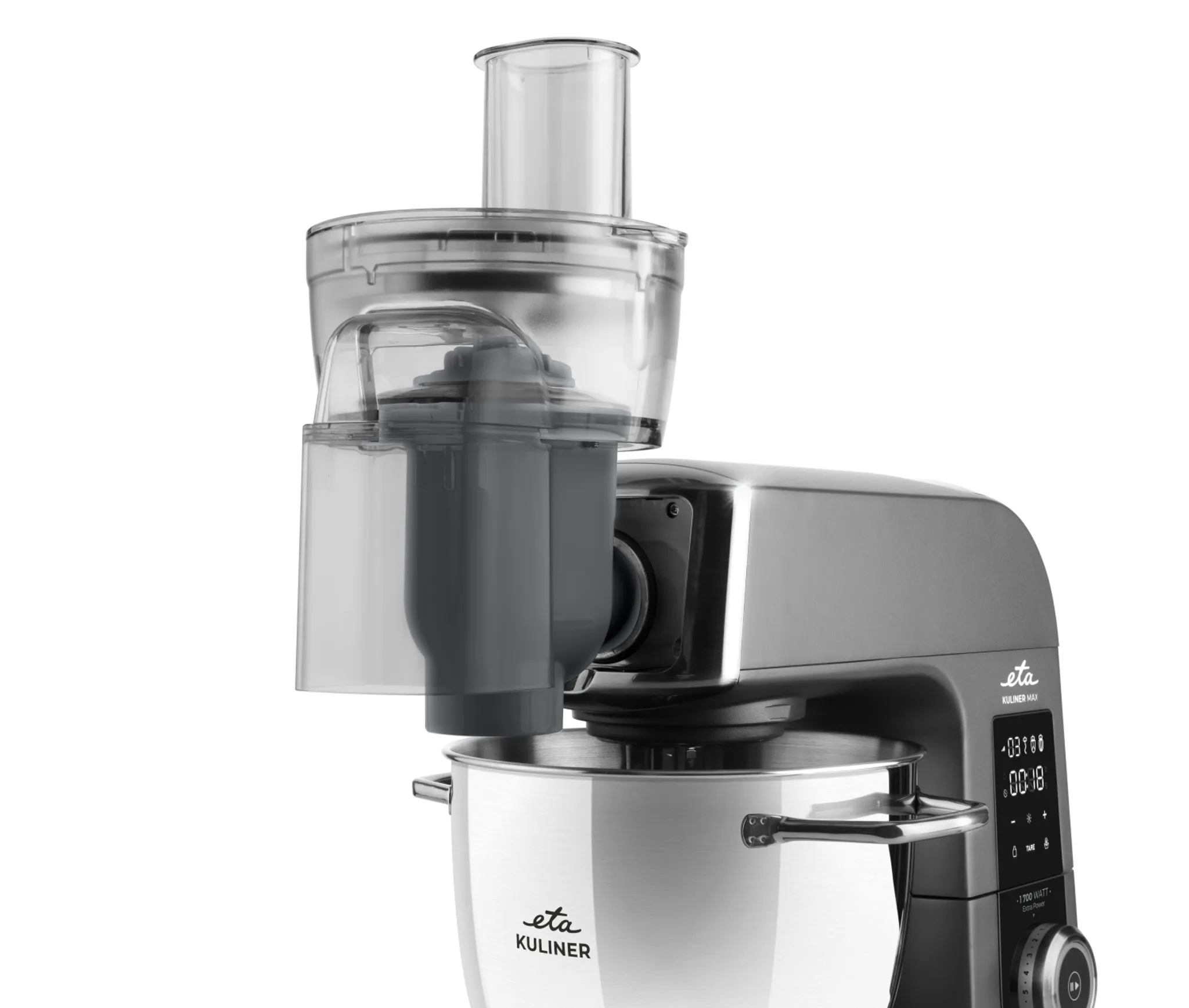 994f252ec8a7ebe0450cf2ebe382beee ETA Küchenmaschine Gratus Kuliner II Max I Vollmetall I 12 Geschwindigkeiten I 6.7 L und 3.5 L Schüssel I 1700 W I integrierte Waage I LED-Display – Bild 1